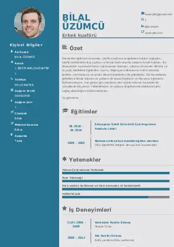 Kuaför Cv Örnekleri cv indir